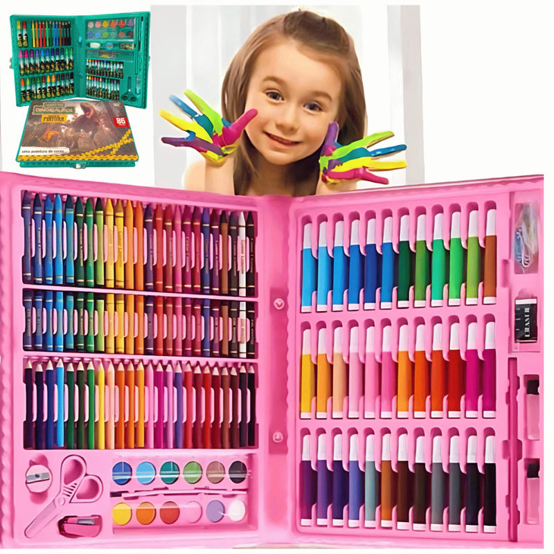 Estojo Maleta Pintura Infantil Kit 48 a 150 peças